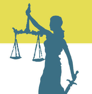 dibujo de mujer sosteniendo balanza de la Justicia