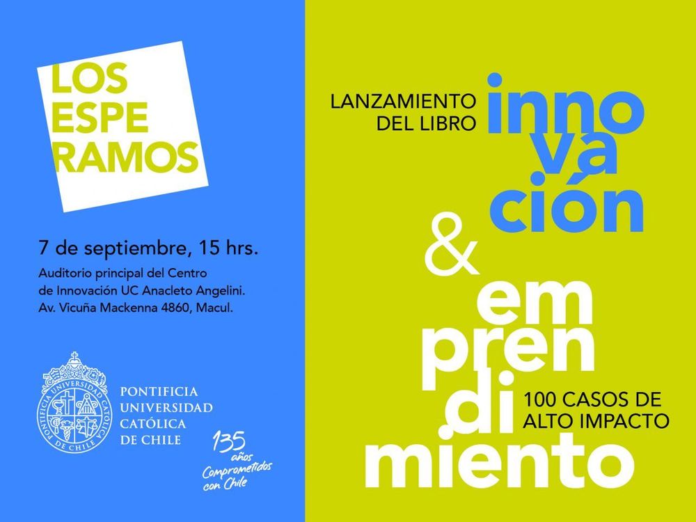 Afiche Lanzamiento: Libro de Innovación y Emprendimiento: 100 casos de alto impacto