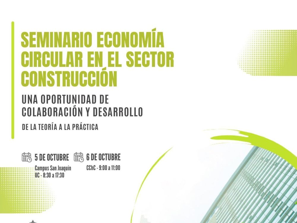 Afiche Seminario: Economía Circular en el Sector Construcción