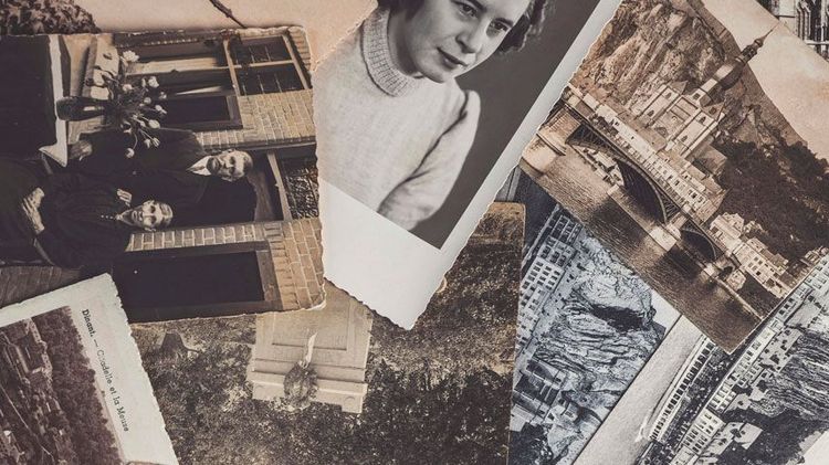 Imagen de collage de distintas fotografías en sepia 