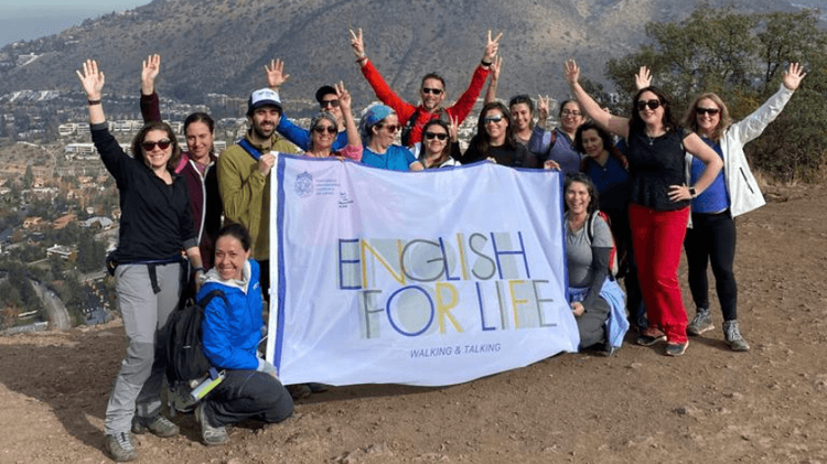 Walking and Talking is an exciting activity where you can practice English through engaging challenges, together with your colleagues.