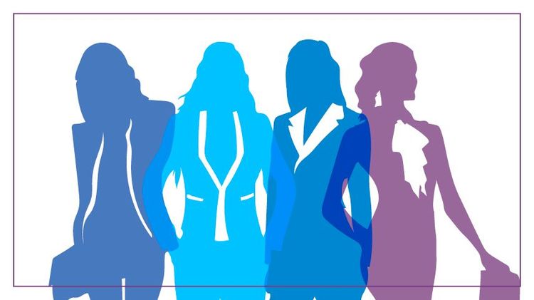 Sombras de figuras de mujeres