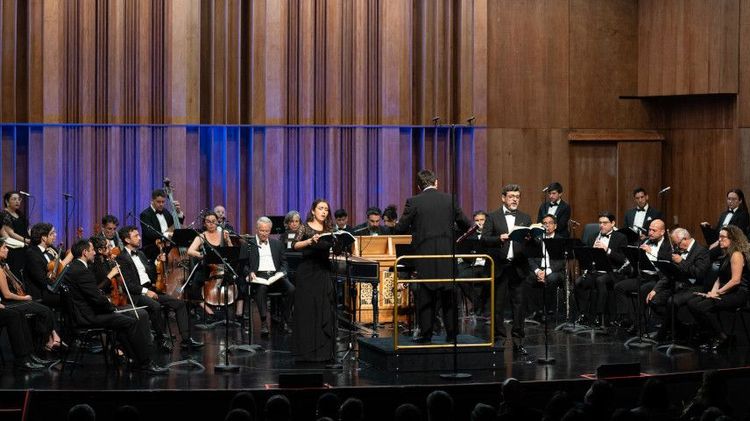 Pilar Garrido y Felipe Ramos Taky en el concierto Bach Santiago 54. Foto: Fundación Cultural Providencia.
