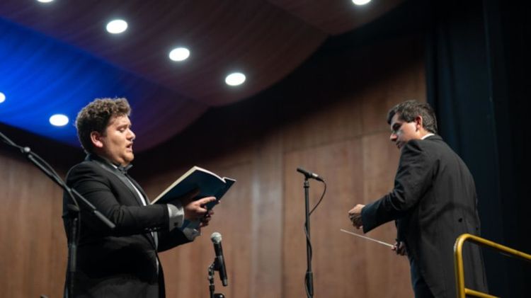 José Andrés Muñoz y Felipe Ramos Taky en el concierto Bach Santiago 54. Foto: Fundación Cultural Providencia.