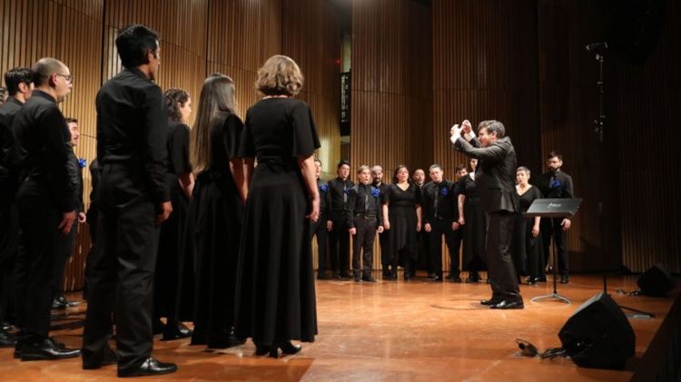 Ensamble Quodlibet en la versión 2023 del Encuentro Coral UC. Foto: Karina Fuenzalida-Dirección de Comunicaciones UC.