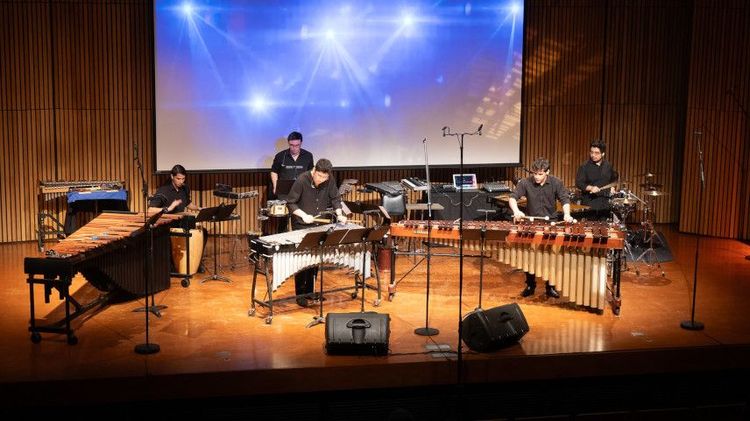 Grupo de Percusión UC en 2023. Foto: Música UC.