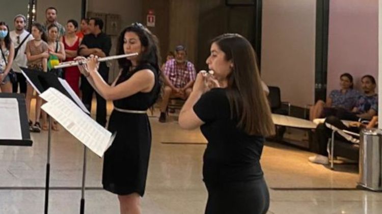 Natalia Martorell y Fernanda Baeza en un concierto previo.