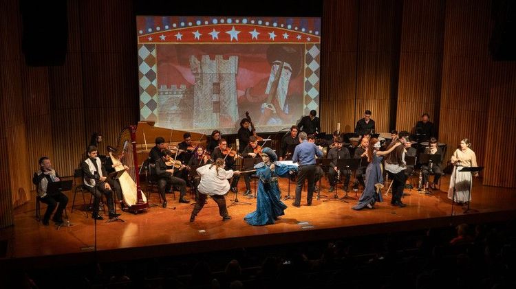 Producción del Instituto de Música UC de El Retablo de Maese Pedro. Foto: Carlos Arriagada.