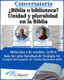 gráfica Conversatorio ¿Biblia o biblioteca unidad y pluralidad en la Biblia.png