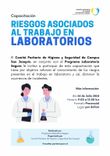 Afiche capacitación riesgos asociados al trabajo en laboratorios