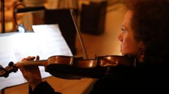 Cuarteto Académico UC en el concierto Soli Deo Gloria 2023. Foto: Pastoral UC.